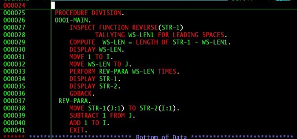 Beispiel Cobol Code