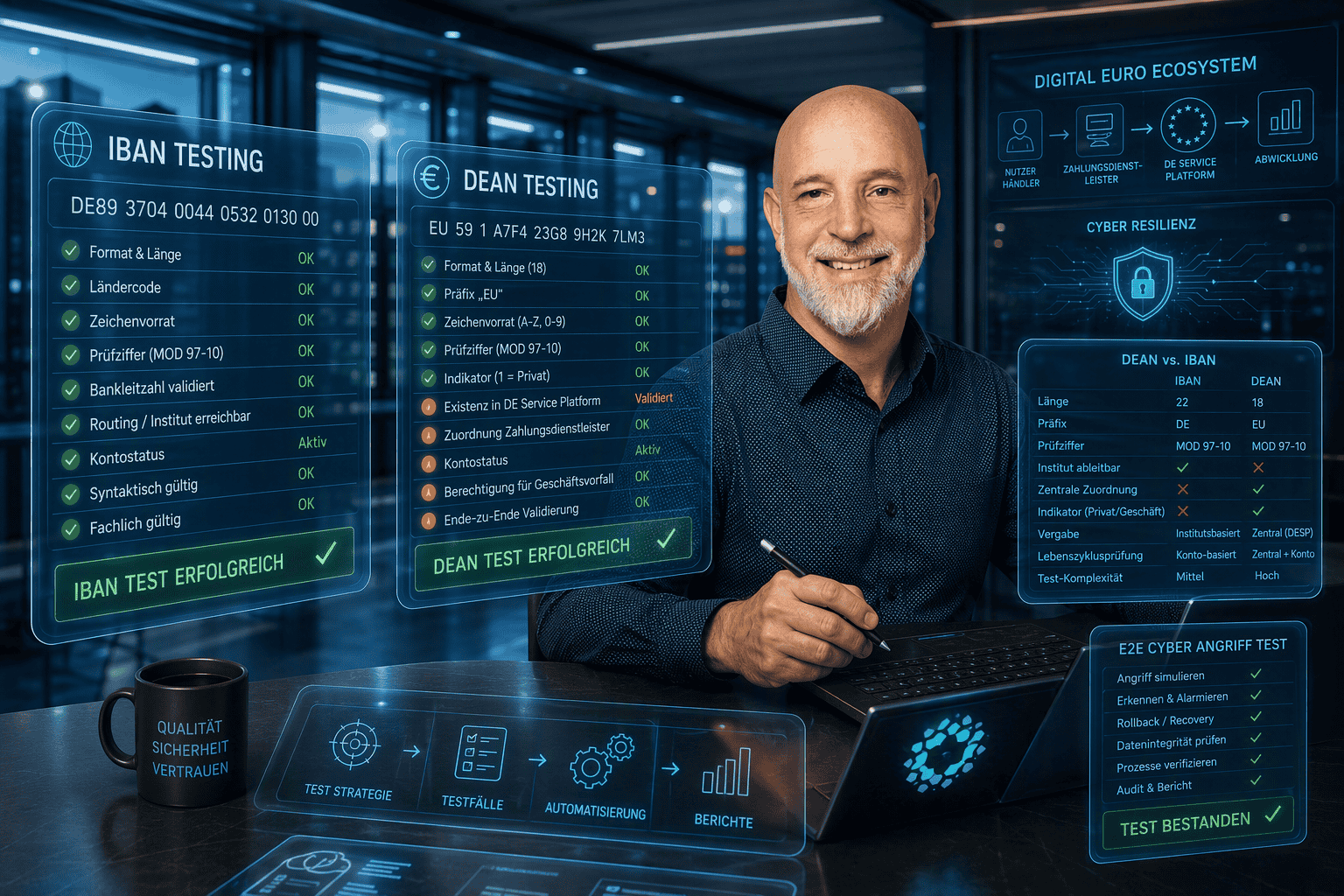 IBAN getestet, DEAN verstanden?
Warum der digitale Euro neue Teststrategien erfordert